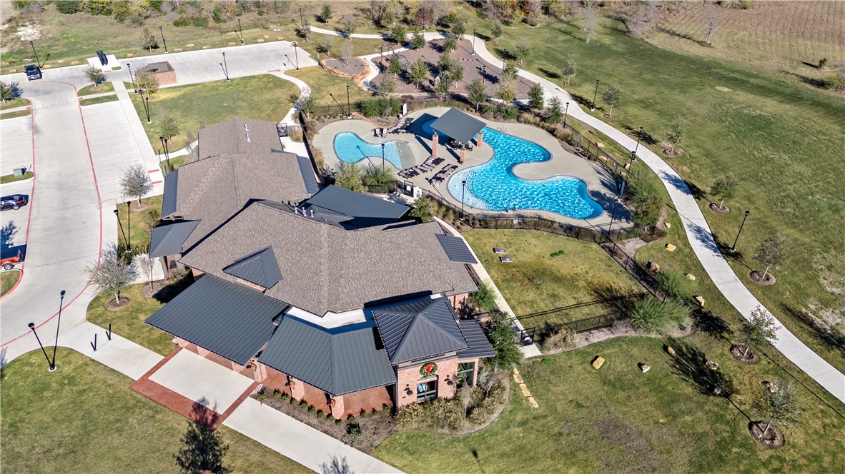 5001 Greenstone Way Bryan, TX 77802 - Photo 41 of 43 an aerial view of a house with a swimming pool