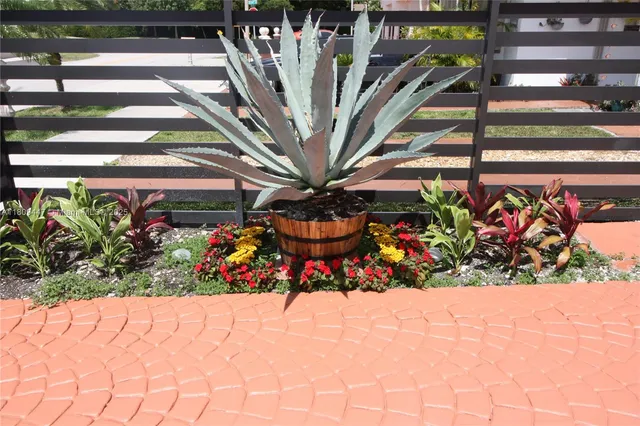 a view of outdoor space with seating area