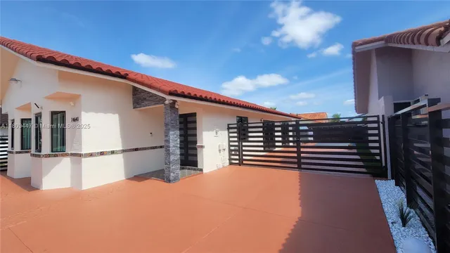 a backyard of a house