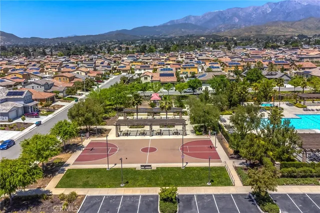 an aerial view of multiple house