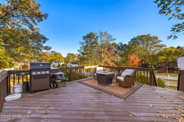 a view of a terrace with furniture