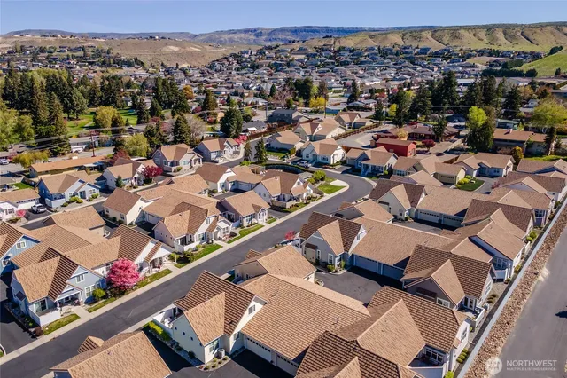 an aerial view of a city