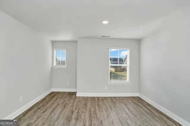 an empty room with a window