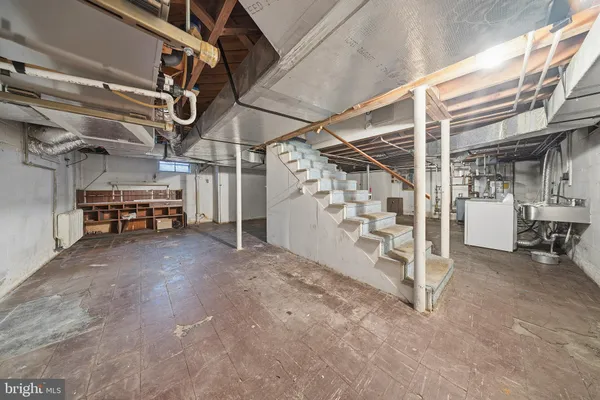 a view of storage and utility room
