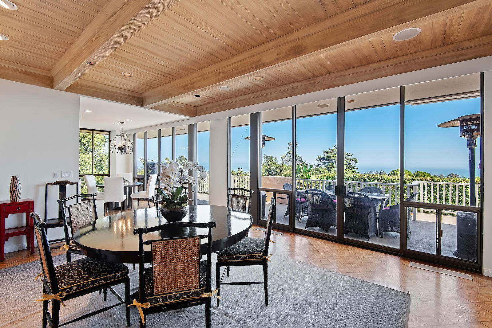 1171 Glenview Road Santa Barbara, CA 93108 - Photo 4 of 19 a view of a dining room with furniture window and wooden floor