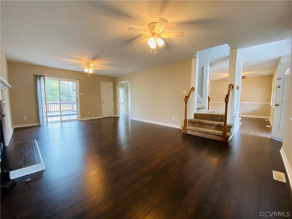 6956 Fox Drive Prince George, VA 23875 - Photo 5 of 26 a view of empty room with wooden floor and fan