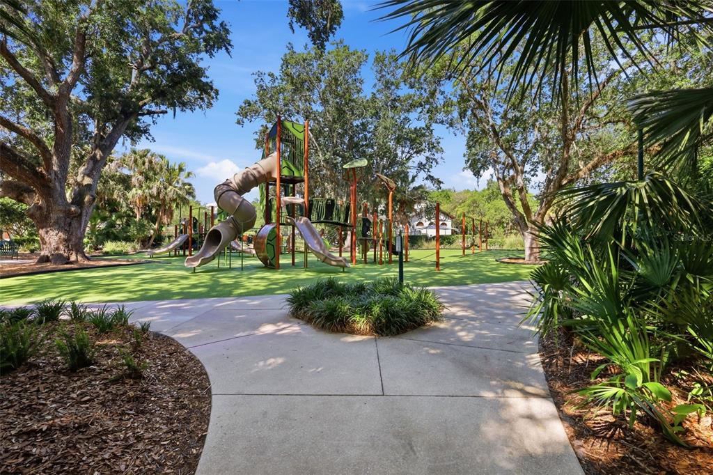 907 Pawstand Road Celebration, FL 34747 - Photo 41 of 49 a view of a garden with a fountain