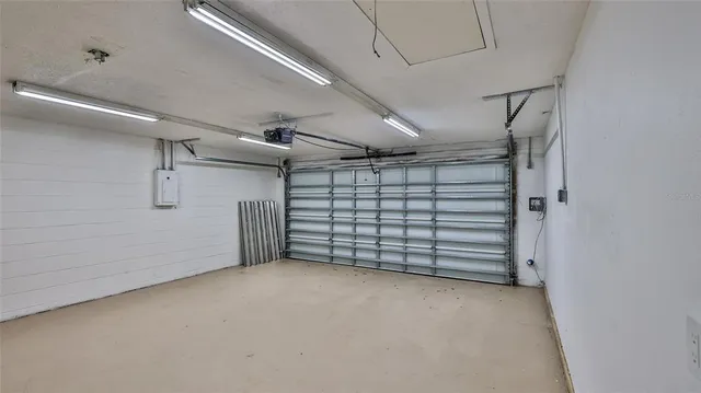 a view of a garage
