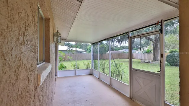 a view of a garden from a window