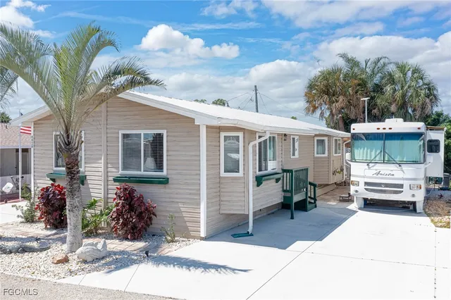 a view of a house with a patio