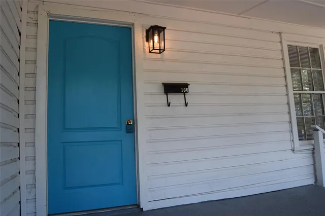 a view of front door of house