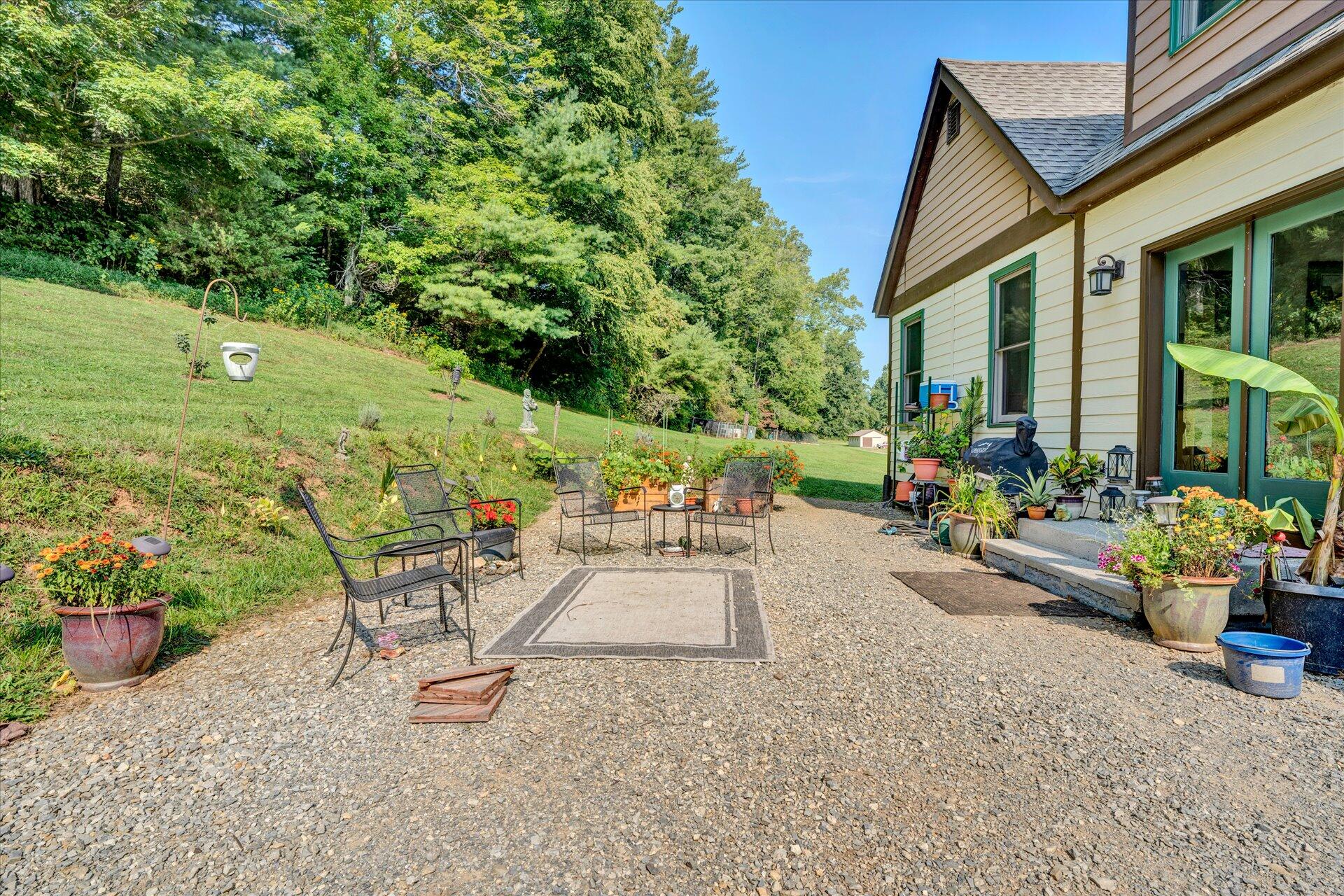2235 Dillons Mill Road Callaway, VA 24067 - Photo 6 of 40 a view of a backyard with sitting area
