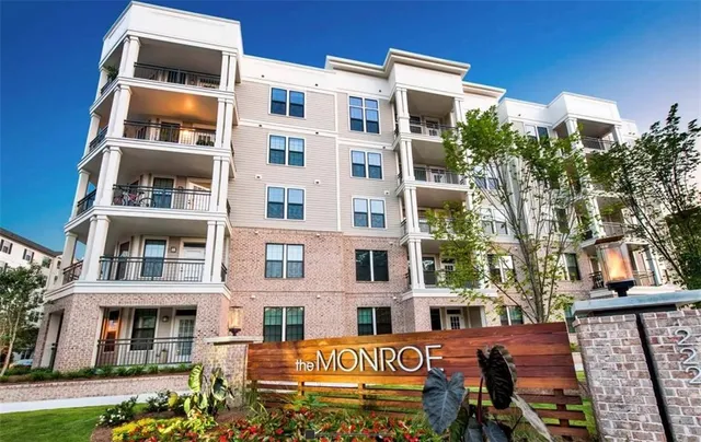 a front view of a building