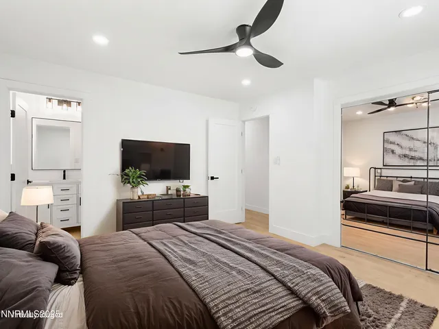 an outdoor space with lounge chair