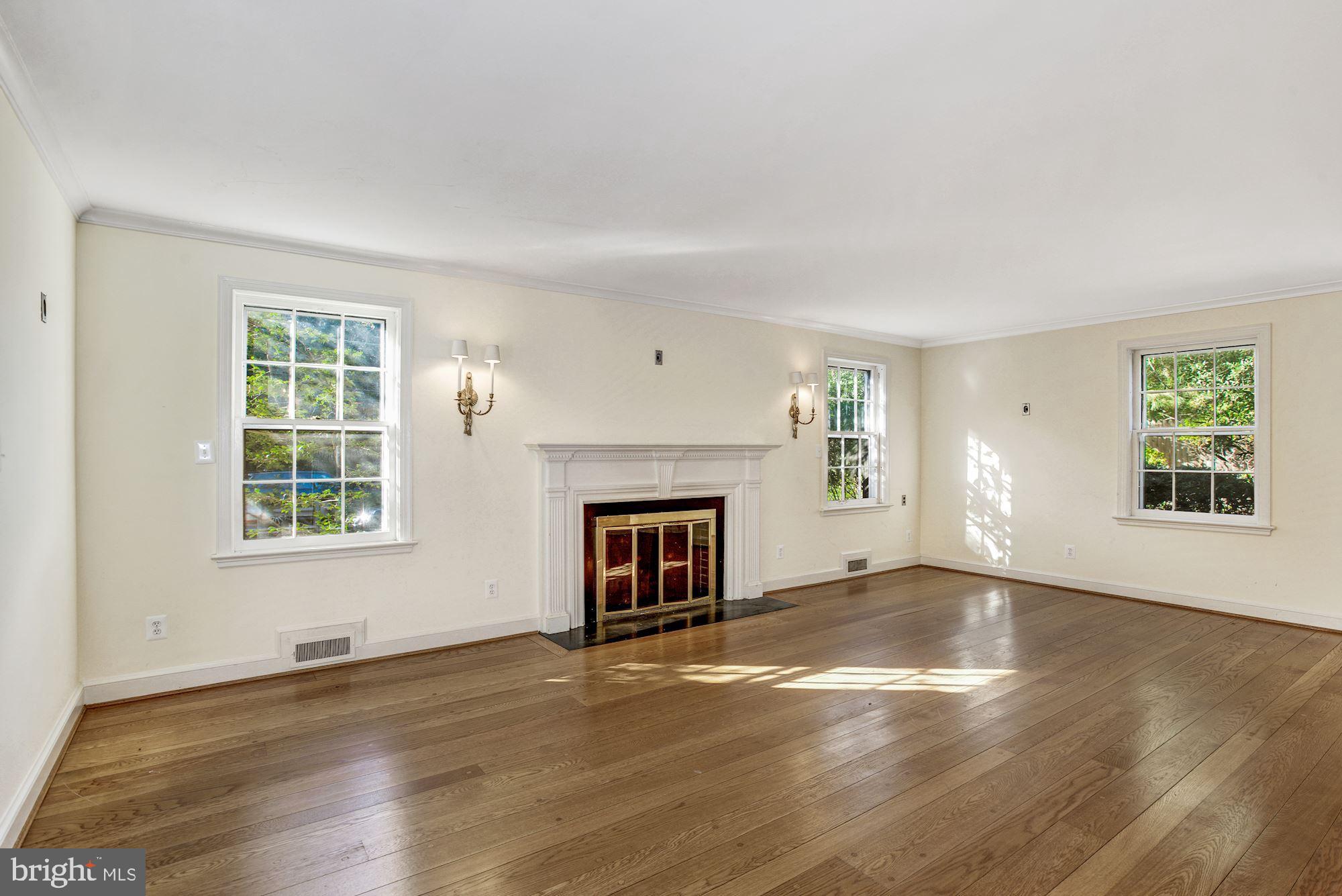 2811 Foxhall Road Northwest Washington, DC 20007 - Photo 6 of 20 Living Room w/ Fireplace
