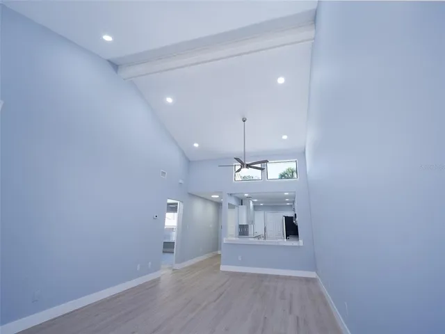 a view of hallway with shower