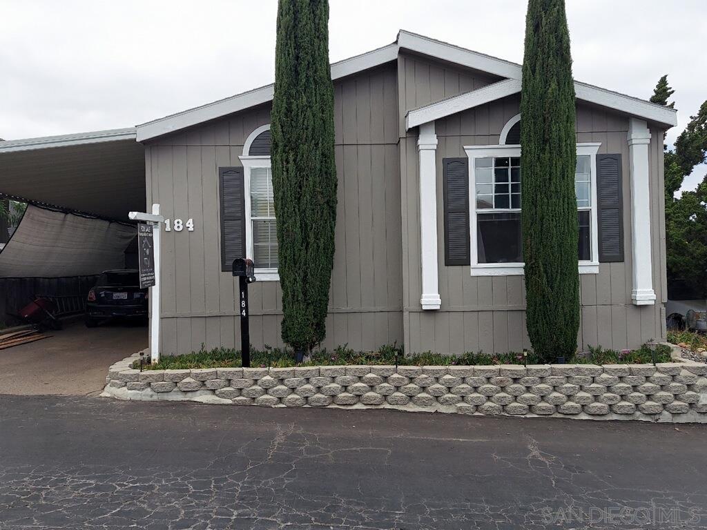 a front view of a house