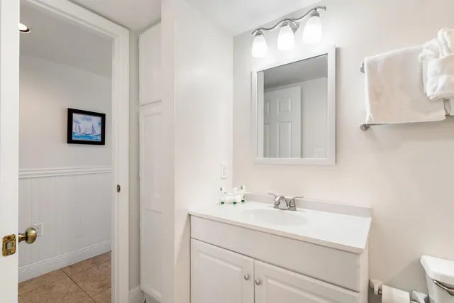 a view of a balcony with an outdoor space