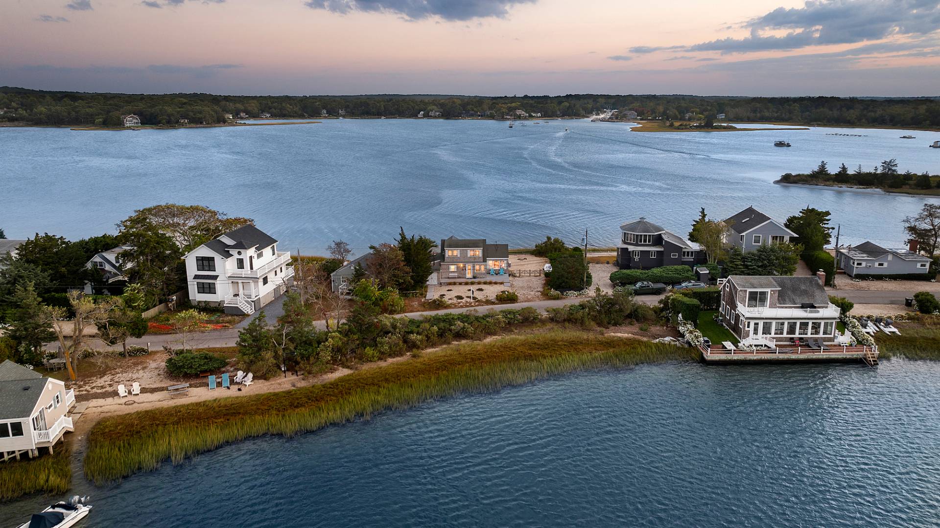 238 Towd Point Road Southampton, NY 11968 - Photo 32 of 34 a view of a lake with a ocean view