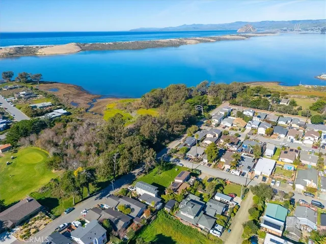 a view of a city and ocean view