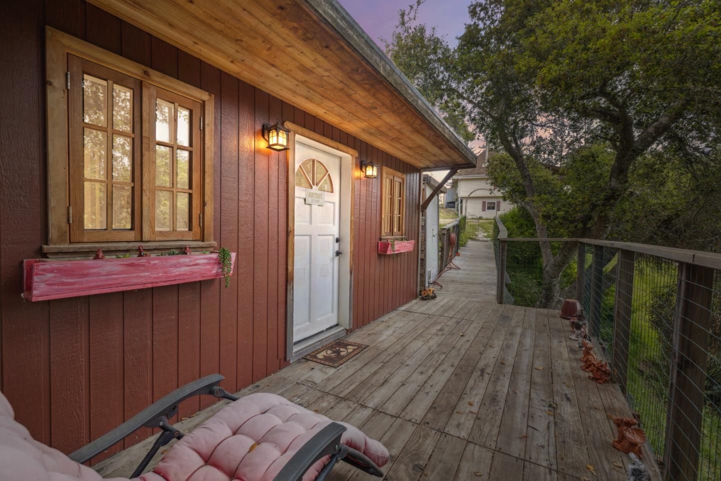 234 Dorrance Road Boulder Creek, CA 95006 - Photo 39 of 45 a view of backyard with wooden fence and large trees