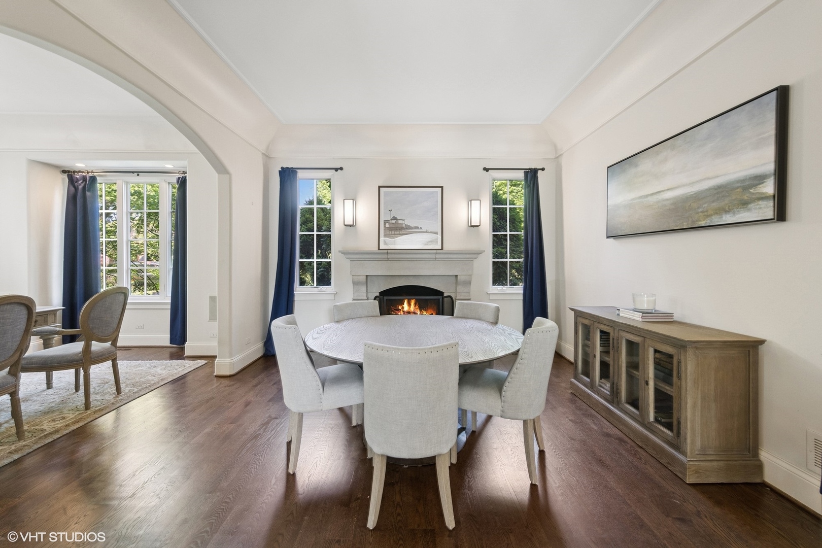 437 North County Line Road Hinsdale, IL 60521 - Photo 11 of 25 a view of a dining room with furniture window and wooden floor