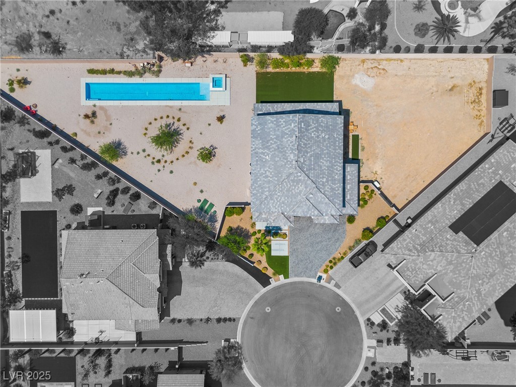 7736 Tioga Ridge Las Vegas, NV 89117 - Photo 68 of 68 Drone / aerial view of a pool area