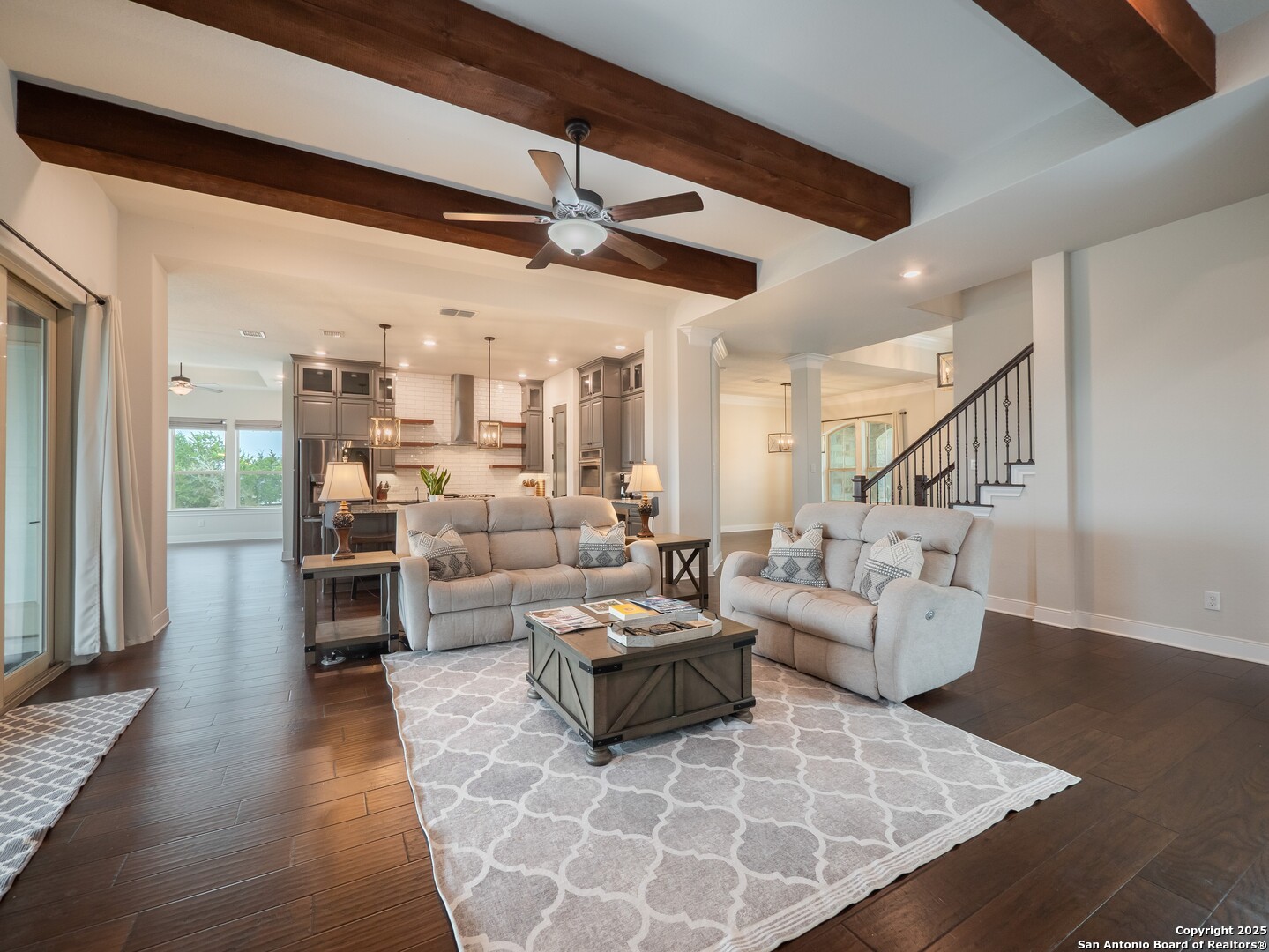 632 Carson Ridge New Braunfels, TX 78132 - Photo 12 of 57 a living room with furniture and wooden floor