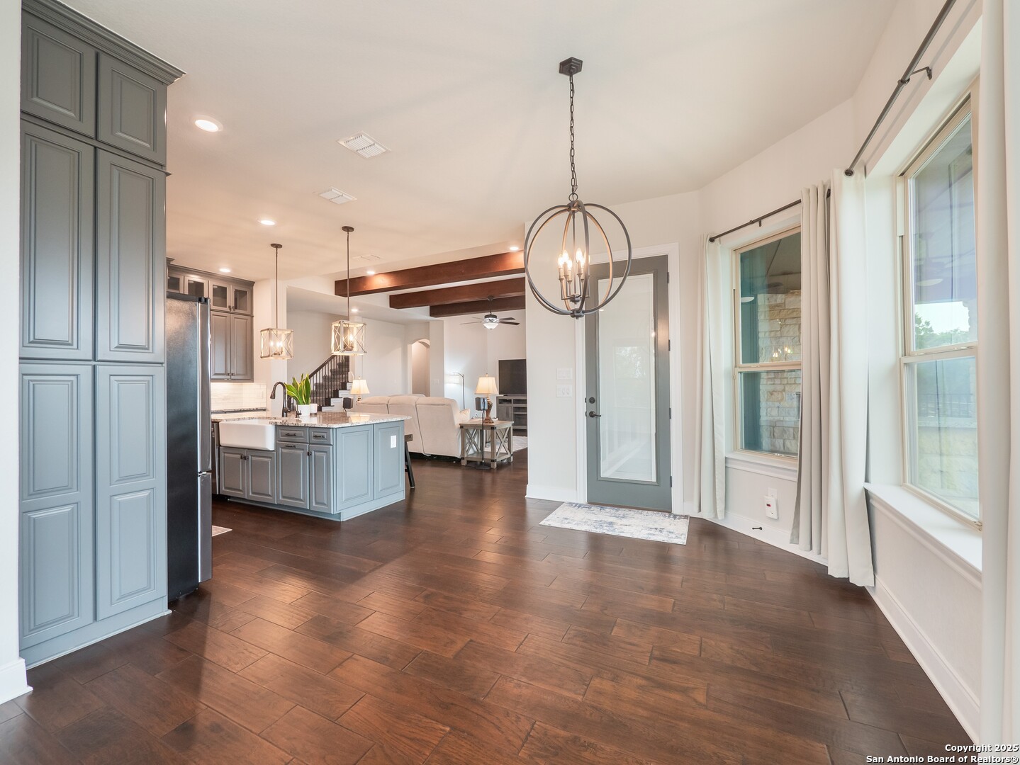 632 Carson Ridge New Braunfels, TX 78132 - Photo 21 of 57 a view of a living room and chandelier with furniture