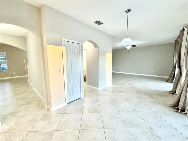 a view of a room with a furniture