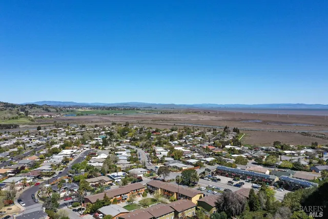 an aerial view of multiple house