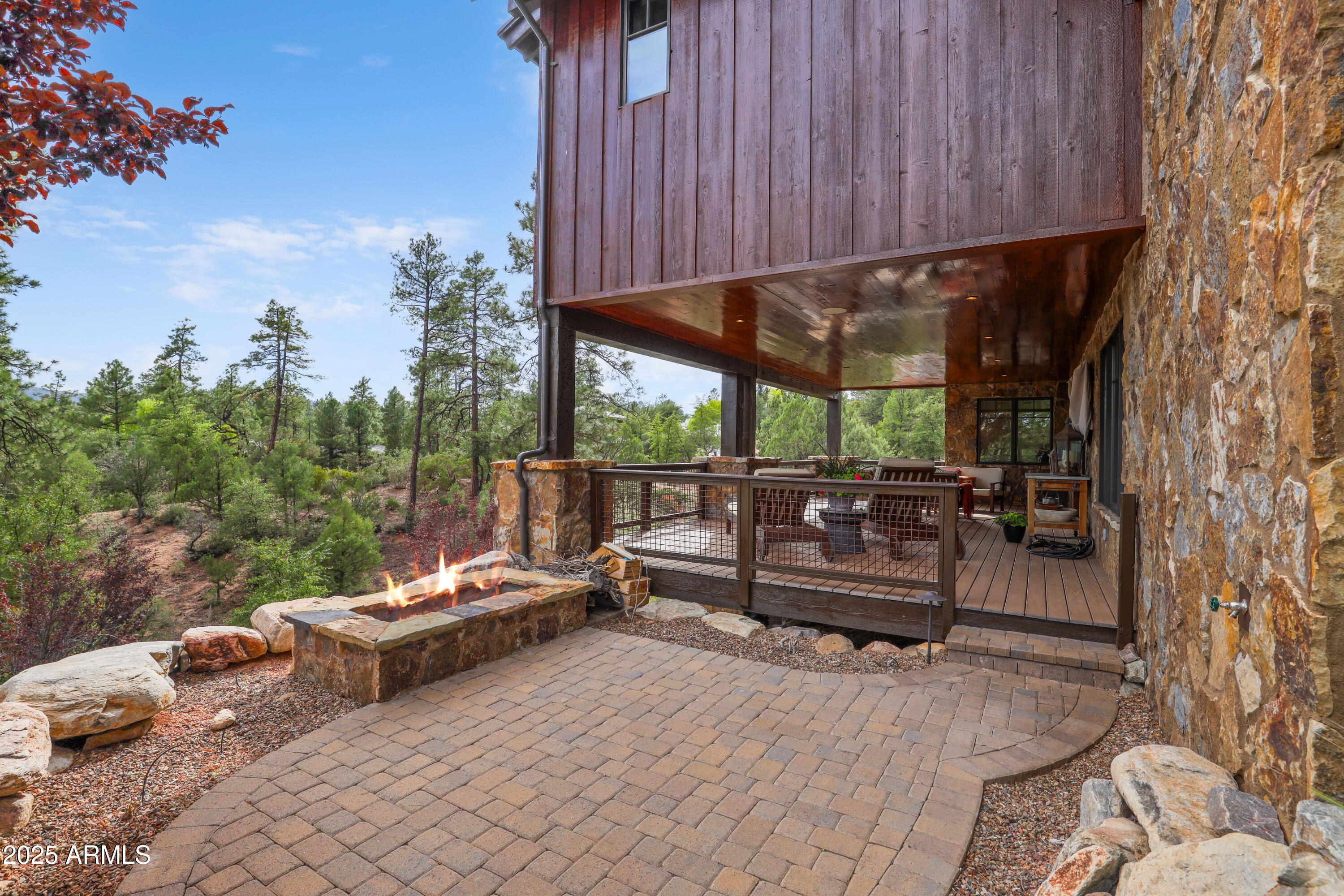 3003 East Arrow Point Payson, AZ 85541 - Photo 41 of 56 Lower Level Patio Fireplace