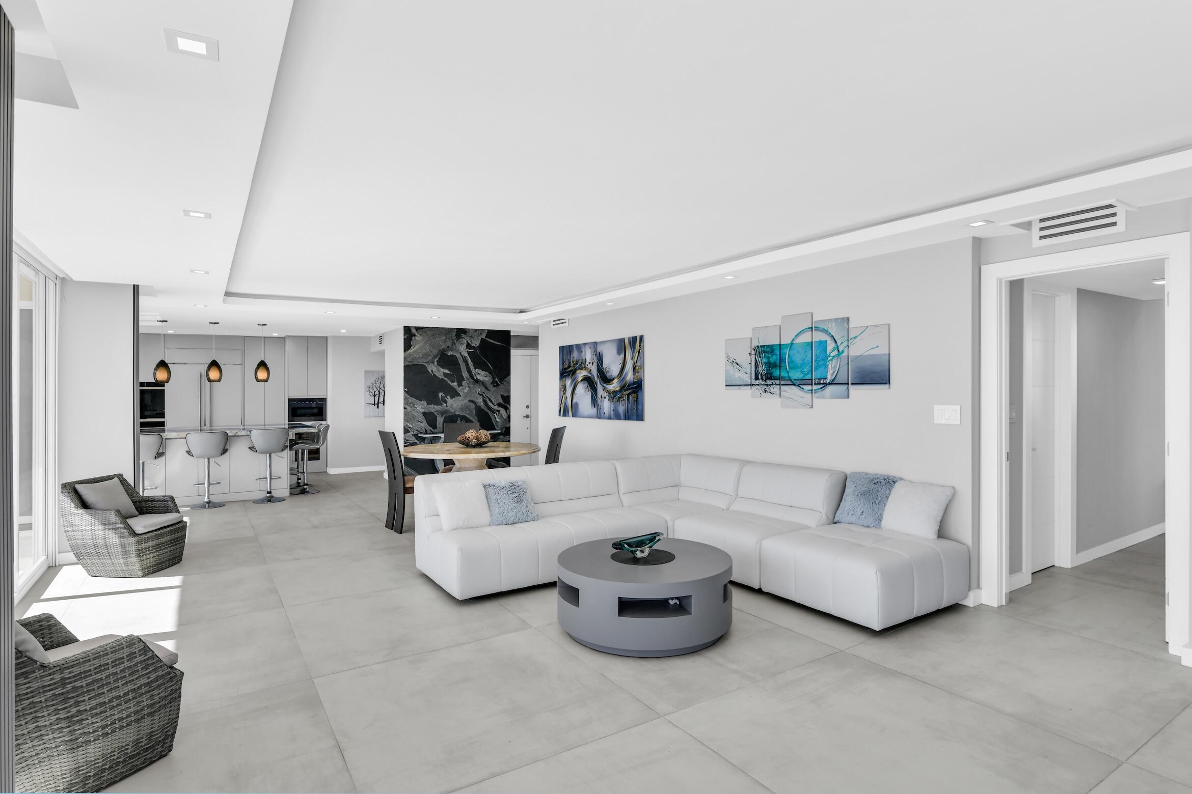 2000 South Ocean Boulevard, Unit 6K Boca Raton, FL 33432 - Photo 9 of 94 a living room with furniture and a large window