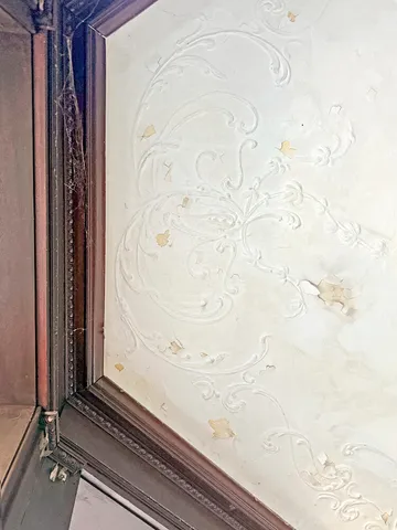 a view of a fireplace