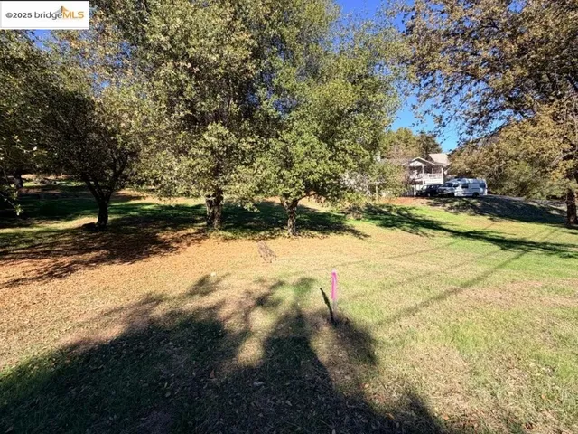 a view of back yard of the house