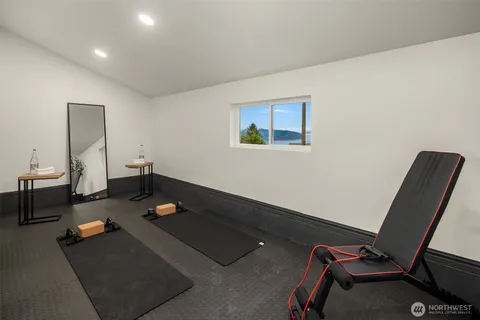 a view of workspace with lounge chair