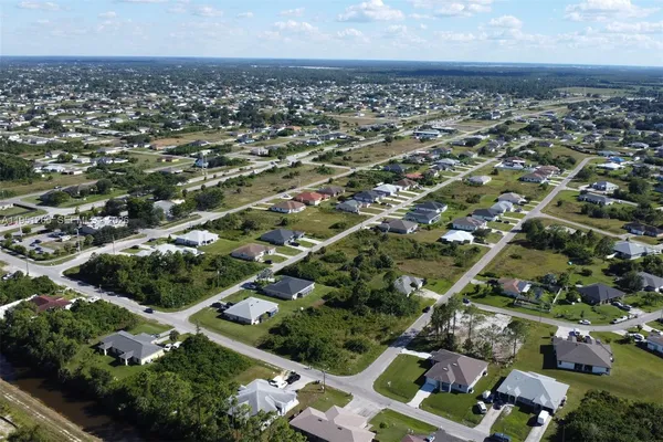 an aerial view of multiple house