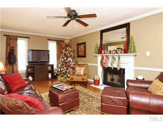 3106 Gold Digger Road Clayton, NC 27520 - Photo 4 of 22 Big Family Room has wood burning Fireplace! A rare find!