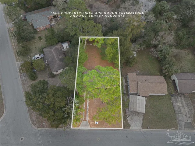 aerial view of a house