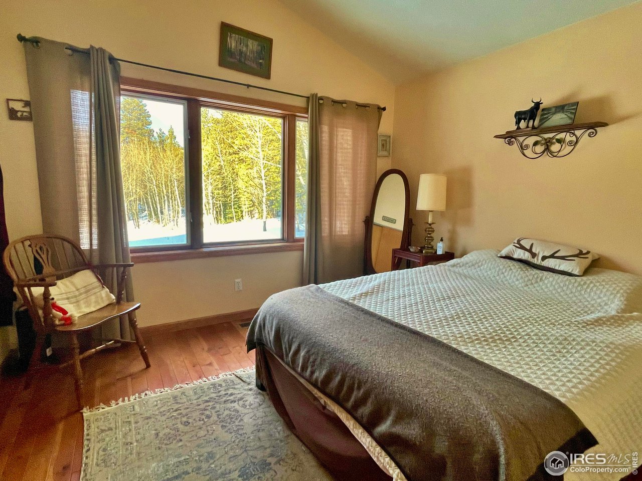 44 Riverside Lane Ward, CO 80481 - Photo 14 of 33 a bedroom with a bed and a window