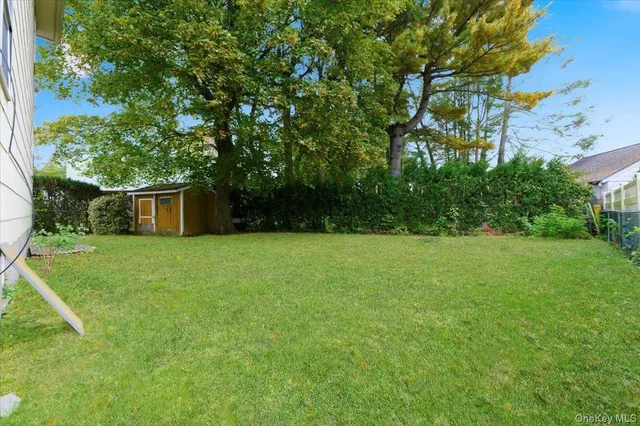 a view of a backyard with a garden