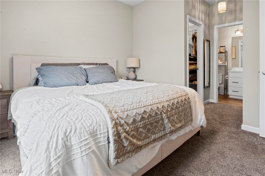 6824 Hatching Way North Ridgeville, OH 44039 - Photo 26 of 42 Bedroom with a spacious closet, carpet flooring, a closet, and ensuite bathroom