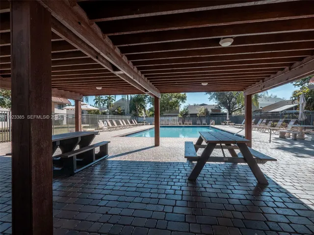 a view of outdoor space with seating space