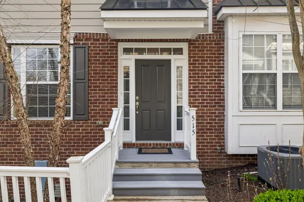 a front view of a house with a window
