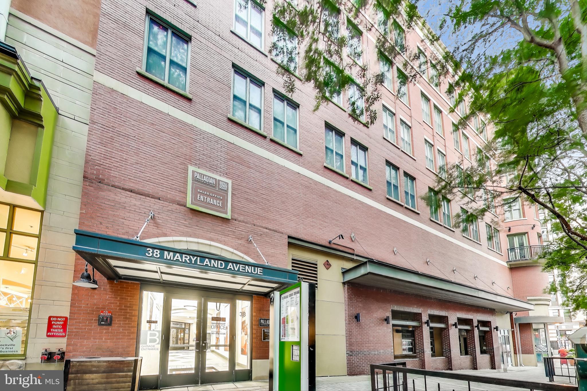 a front view of a building