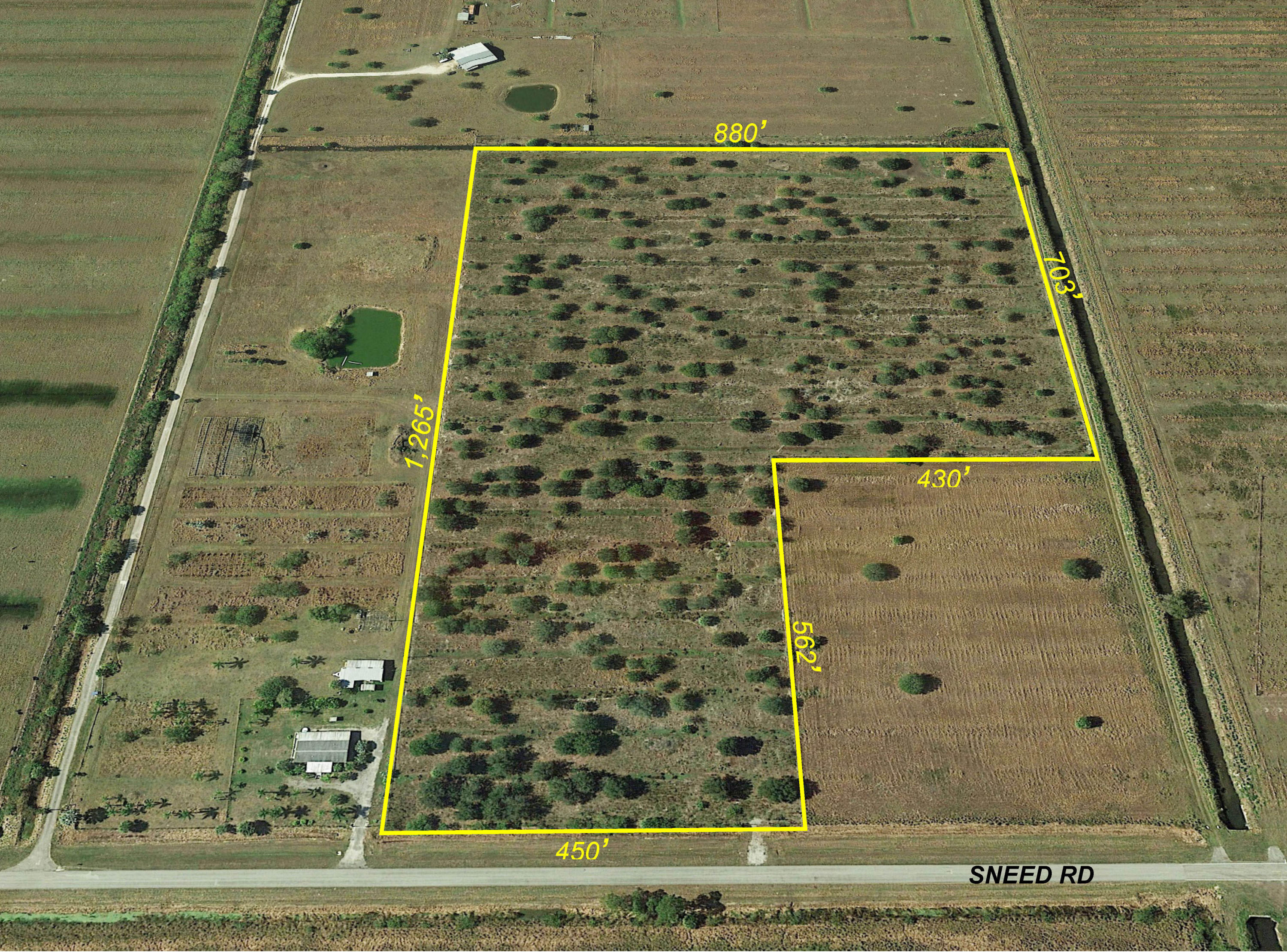3171 Sneed Road Fort Pierce, FL 34945 - Photo 2 of 5 Aerial to W with markup