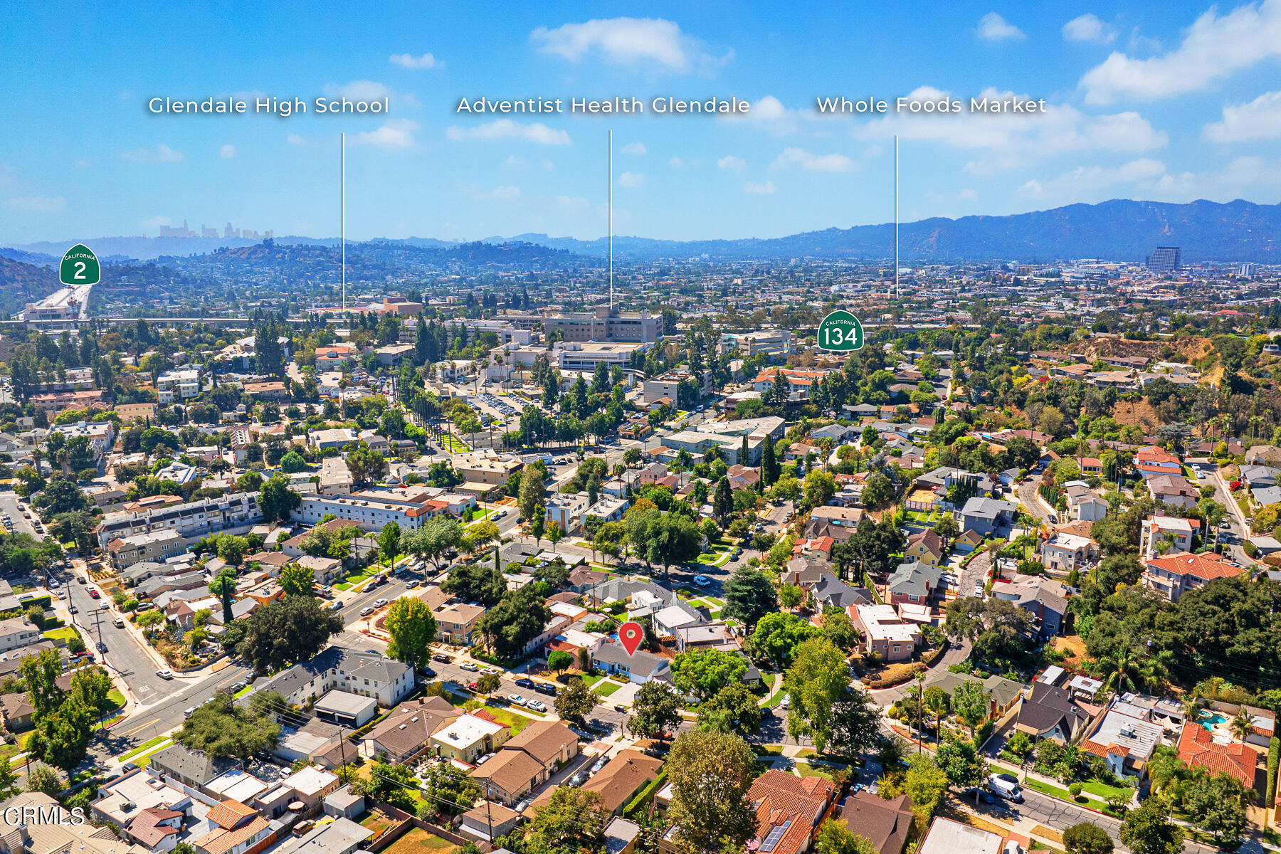619 Corwin Avenue Glendale, CA 91206 - Photo 41 of 44 an aerial view of residential houses with outdoor space
