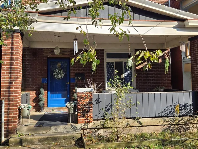 a front view of a house