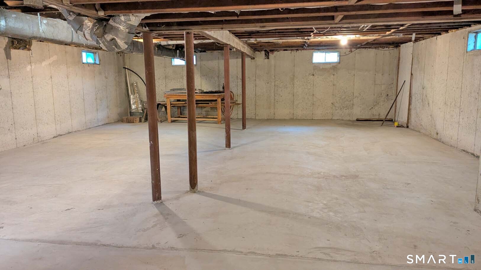 123 Old North Road Winchester, CT 06098 - Photo 25 of 28 Huge unfinished basement. (We are reliably informed that it is a good place to practice roller skating.)