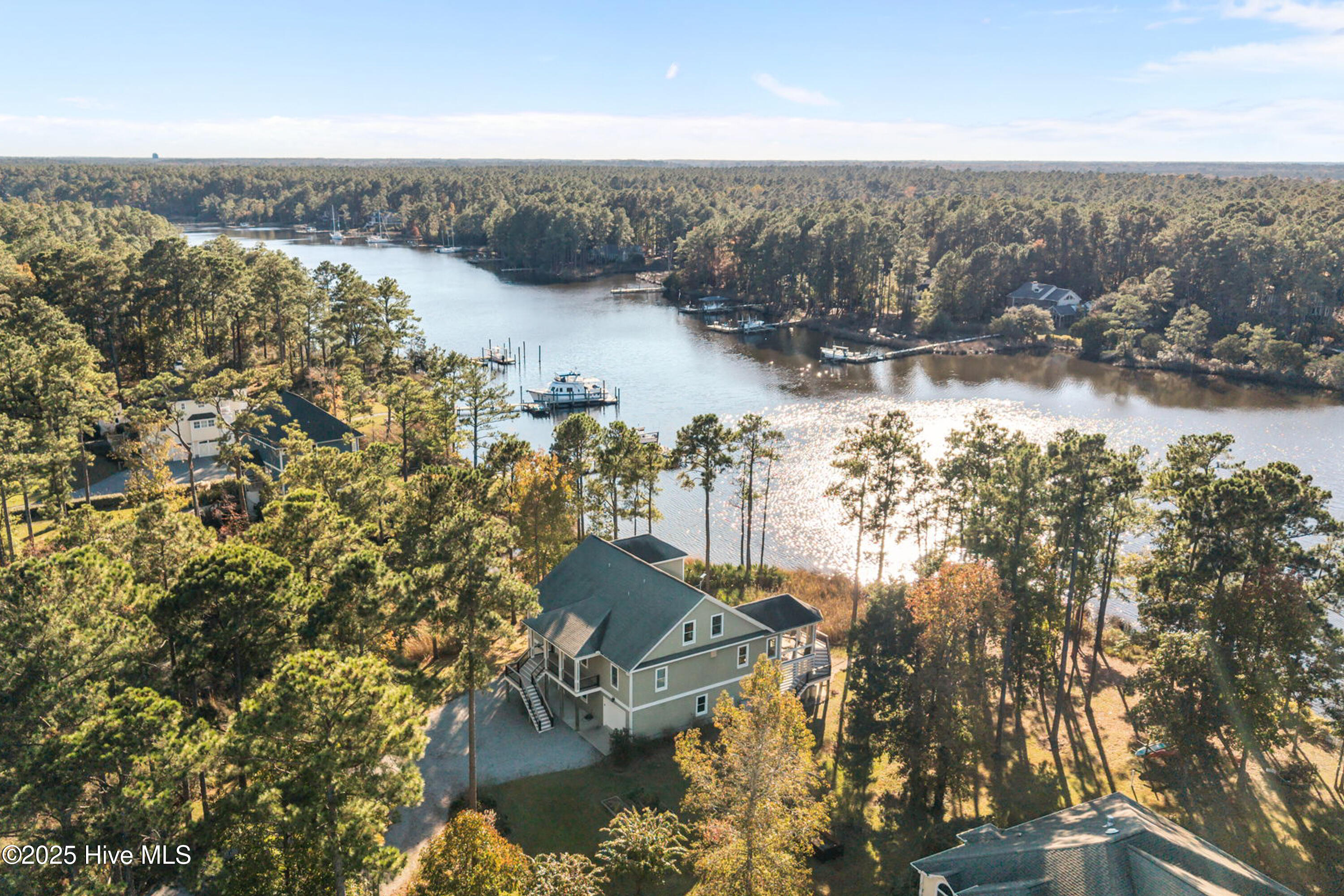 2896 Brown Creek Road Merritt, NC 28556 - Photo 55 of 59 Aerial View / Waterview